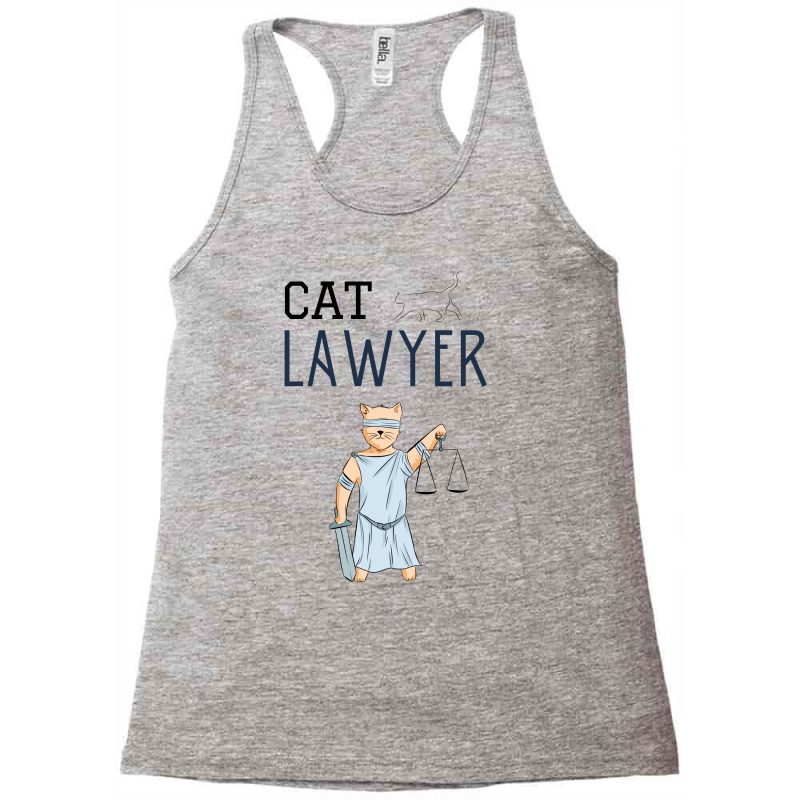 Cat Lawyer Illustration Racerback Tank | Artistshot