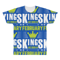 Kings Are Born In February All Over Men's T-shirt | Artistshot