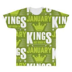 Kings Are Born In January All Over Men's T-shirt | Artistshot