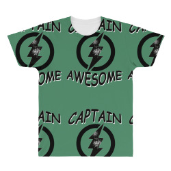 captain awesome tshirt funny humor tee comic vintage new lightning vtg All Over Men's T-shirt | Artistshot