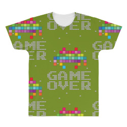 Game Over Pixel 8 bit All Over Men's T-shirt | Artistshot