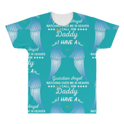 My Daddy Is My Guardian Angel All Over Men's T-shirt | Artistshot