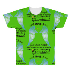 My Granddad Is My Guardian Angel All Over Men's T-shirt | Artistshot