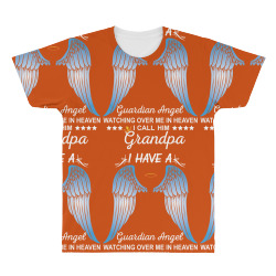 My Grandpa Is My Guardian Angel All Over Men's T-shirt | Artistshot