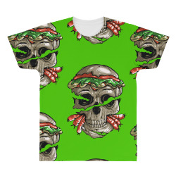 burger skull All Over Men's T-shirt | Artistshot