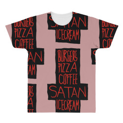 burgers pizza coffee satan icecream All Over Men's T-shirt | Artistshot