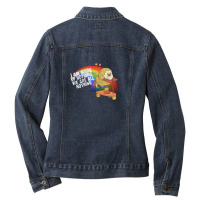 We Are All Nothing Retro 80s Style Nihilism Design Ladies Denim Jacket | Artistshot