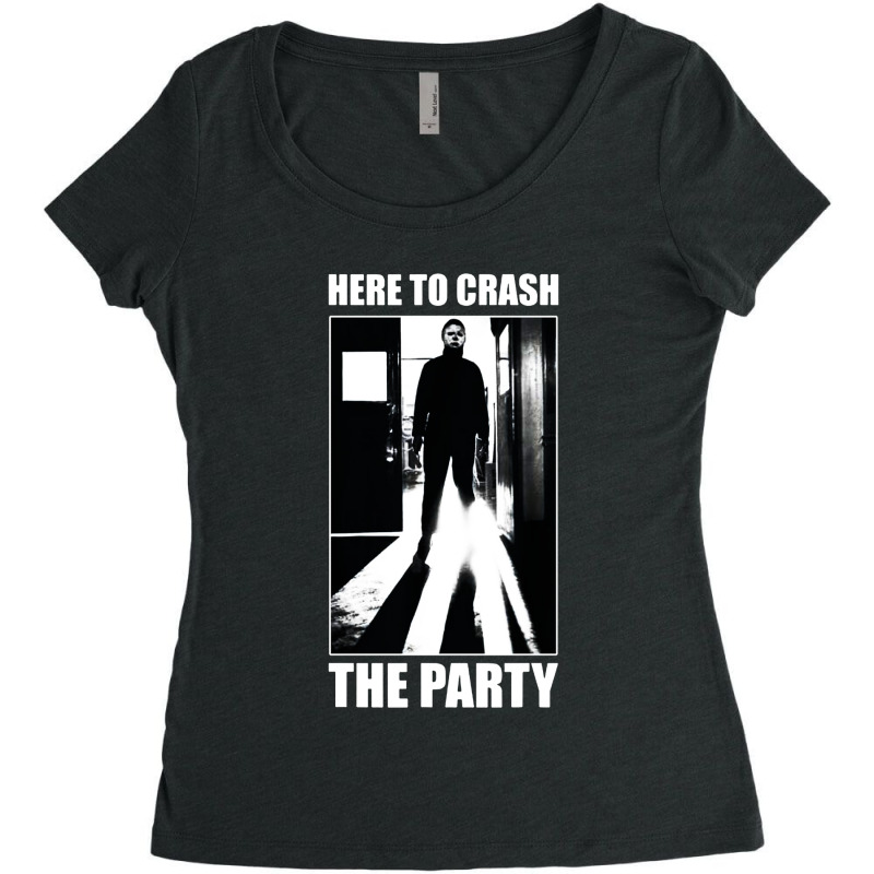 Halloween Here To Crash Women's Triblend Scoop T-shirt by Soragoi | Artistshot