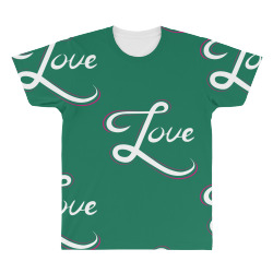 cool love hand lettering t shirt All Over Men's T-shirt | Artistshot