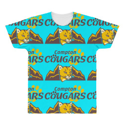 cougar mascot and mountain All Over Men's T-shirt | Artistshot