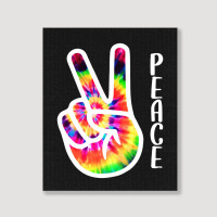 Hand Peace Sign Portrait Canvas Print | Artistshot