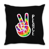 Hand Peace Sign Throw Pillow | Artistshot