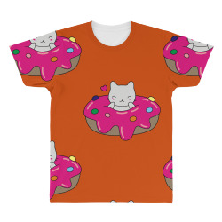 cute cat in a donut All Over Men's T-shirt | Artistshot