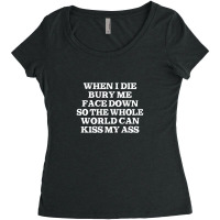 When I Die Bury Me Face Down Women's Triblend Scoop T-shirt | Artistshot