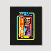 Timmy Has A Visitor Skeleton Death Halloween Costume Portrait Canvas Print | Artistshot