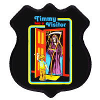 Timmy Has A Visitor Skeleton Death Halloween Costume Shield Patch | Artistshot