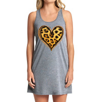 Gold Glitter Leopard Heart Tank Dress | Artistshot