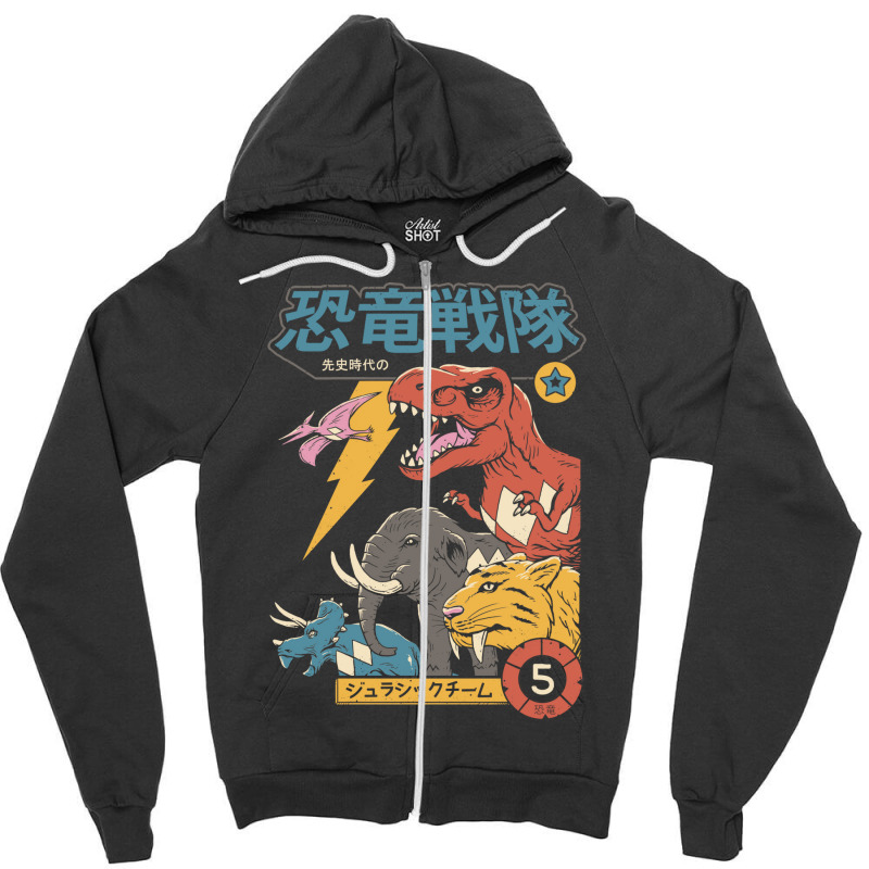 Dino Sentai Zipper Hoodie | Artistshot