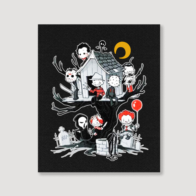 Park Horror Movie Park Halloween Portrait Canvas Print | Artistshot