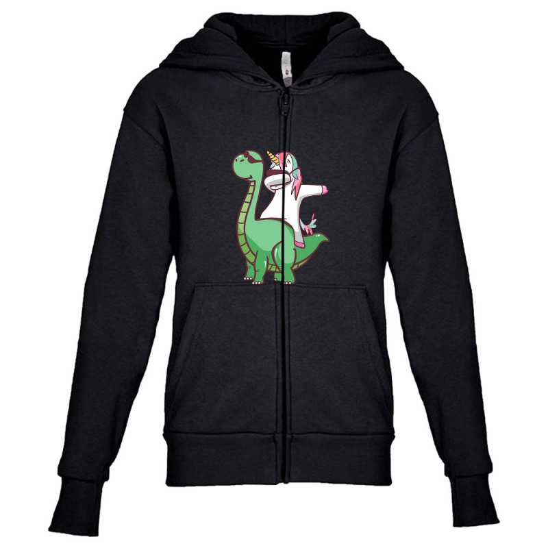 Cute Dinosaur Youth Zipper Hoodie | Artistshot