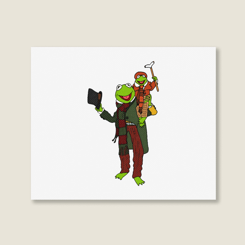 Frog Christmas Carol Landscape Canvas Print | Artistshot