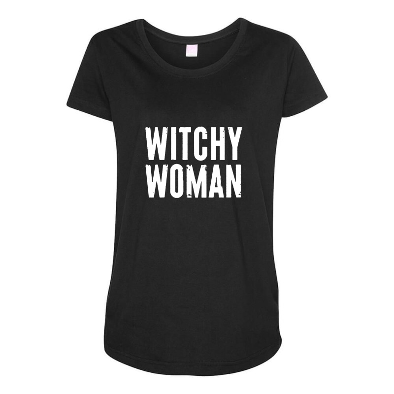 Witchy Woman,faded Typography Design,witchy Woman Maternity Scoop Neck T-shirt by oragumun | Artistshot