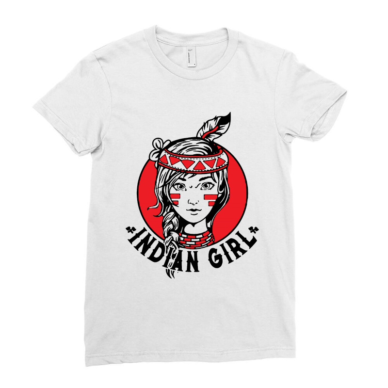 Indian Girl Ladies Fitted T-Shirt by jasmine Tees | Artistshot