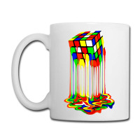 Rainbow Abstraction Melted Rubiks Cube Coffee Mug | Artistshot