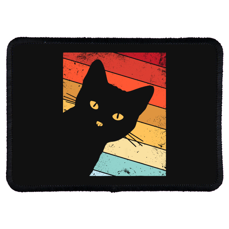 Retro Vintage Cat Rectangle Patch | Artistshot