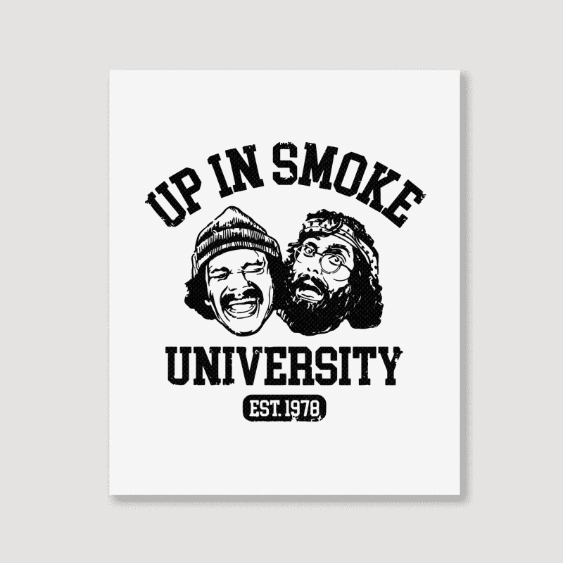 Up In Smoke University Portrait Canvas Print | Artistshot