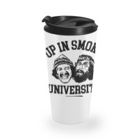 Up In Smoke University Travel Mug | Artistshot