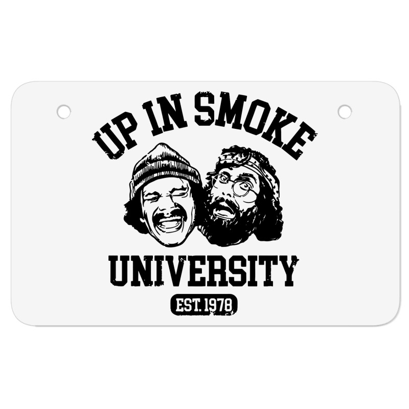 Up In Smoke University Atv License Plate | Artistshot