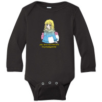 You Are Not Immune To Propaganda Kawai Meme Design Long Sleeve Baby Bodysuit | Artistshot