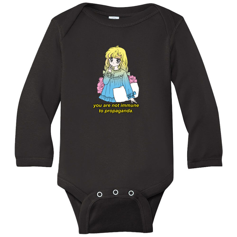 You Are Not Immune To Propaganda Kawai Meme Design Long Sleeve Baby Bodysuit by oragumun | Artistshot