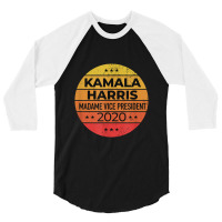 Kamala Madam Vice President 2020 3/4 Sleeve Shirt | Artistshot