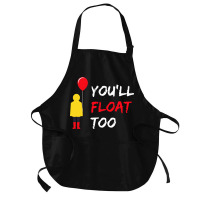 You’ll Float Too Red Balloon Halloween Costume Medium-length Apron | Artistshot