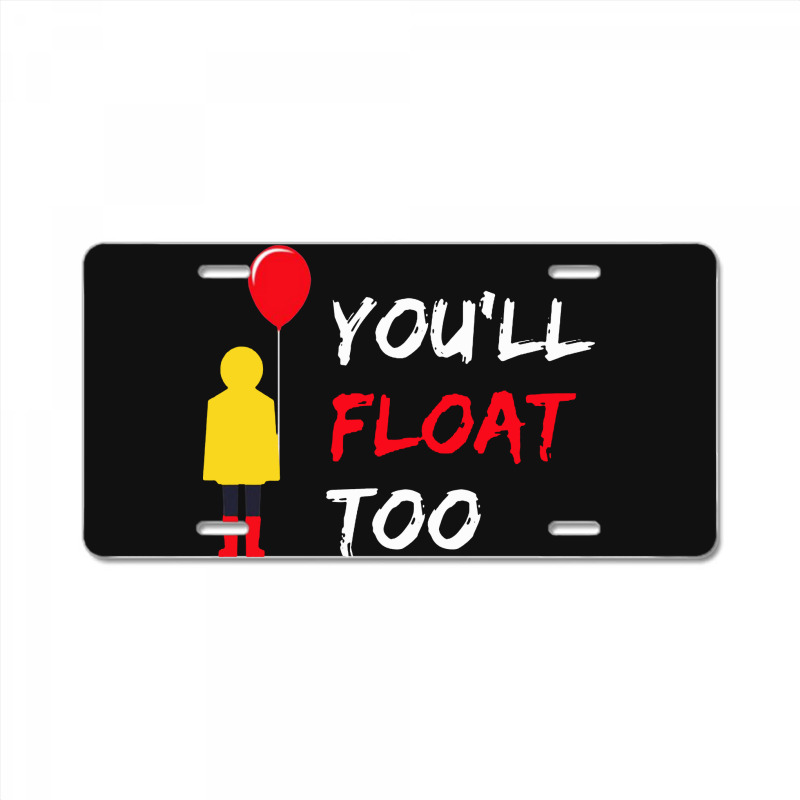 You’ll Float Too Red Balloon Halloween Costume License Plate | Artistshot