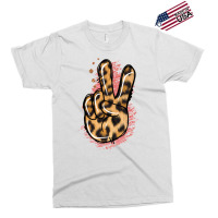 Pink Glitter Leopard Peace Sign Exclusive T-shirt | Artistshot