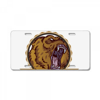 Danger Angry Bear License Plate | Artistshot