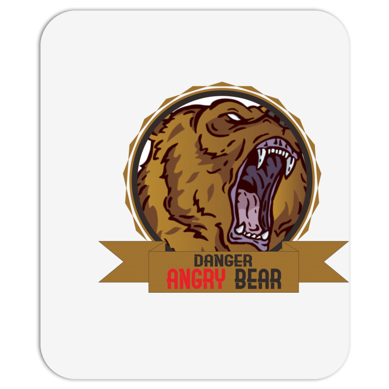 Danger Angry Bear Mousepad | Artistshot