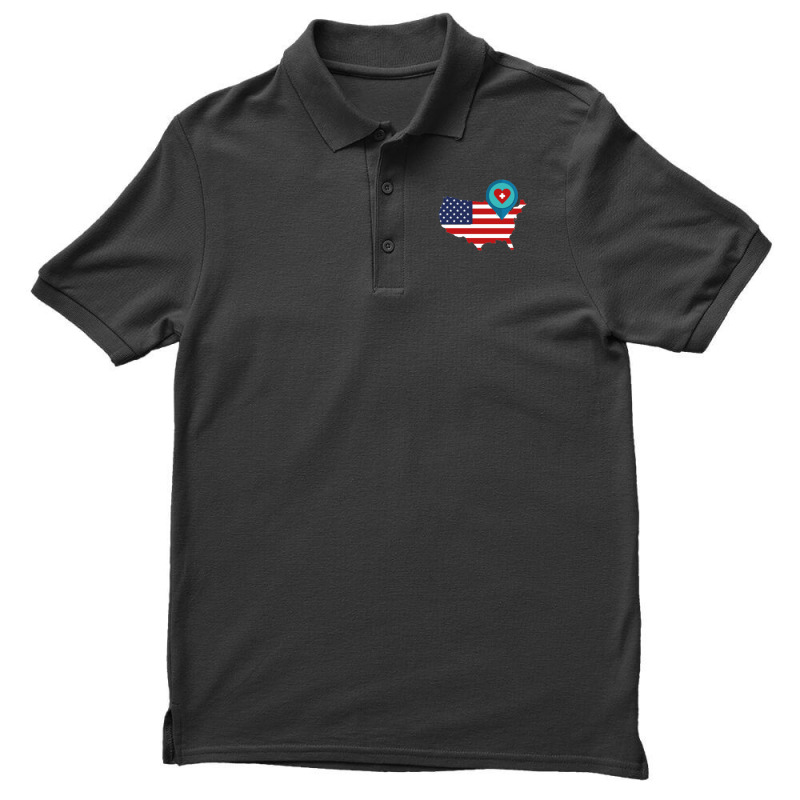 Map Route Destination America, Men's Polo Shirt by coşkun | Artistshot