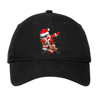 American Football Dabbing Santa Claus Football Christmas Lights Kids D Adjustable Cap | Artistshot