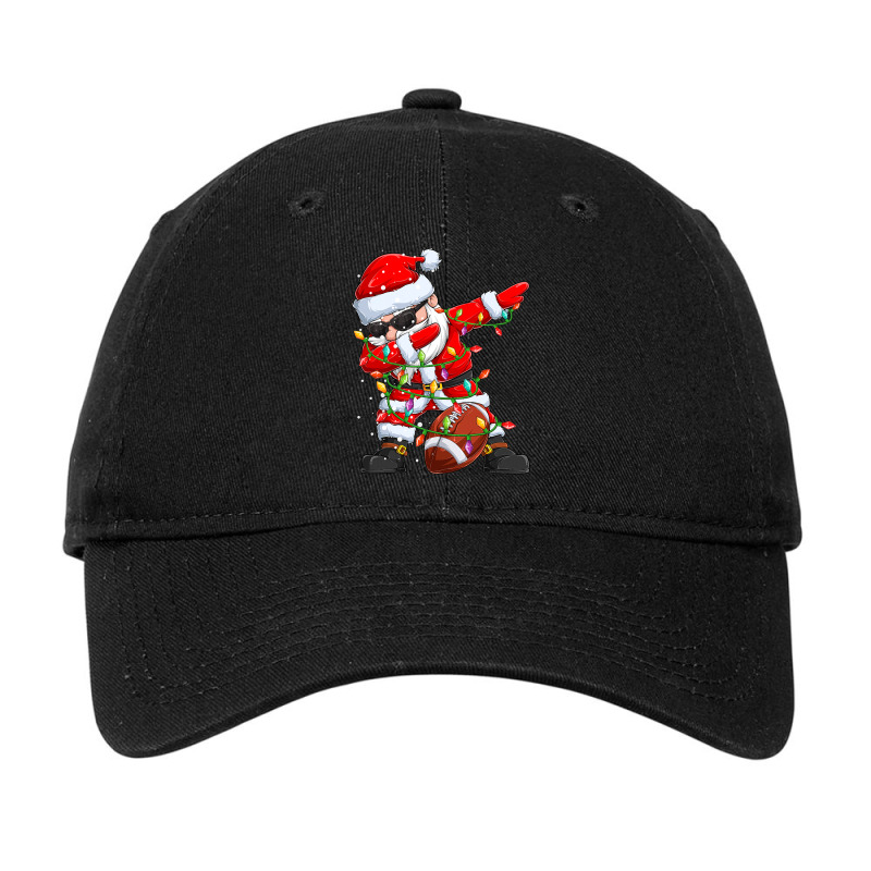 American Football Dabbing Santa Claus Football Christmas Lights Kids D Adjustable Cap by hopelessoon | Artistshot