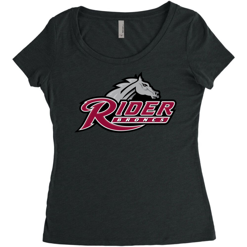 The-rider-broncs-sports Women's Triblend Scoop T-shirt by ambarguna | Artistshot