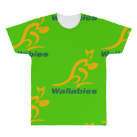 Wallabies Gold Logo All Over Men's T-shirt | Artistshot