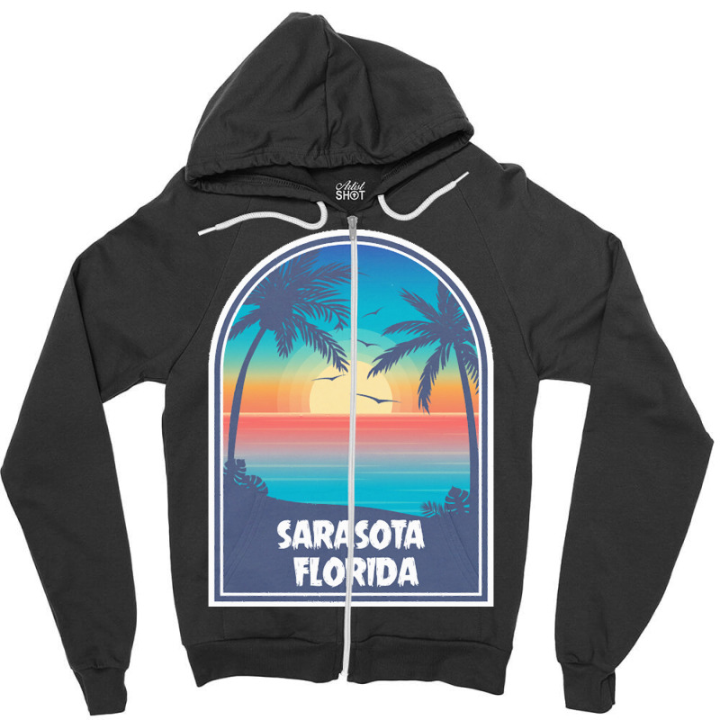 Sarasota T  Shirt Sarasota Florida F L Vintage Retro T  Shirt Zipper Hoodie by raftdesign | Artistshot