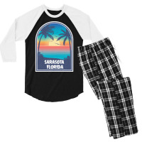 Sarasota T  Shirt Sarasota Florida F L Vintage Retro T  Shirt Men's 3/4 Sleeve Pajama Set | Artistshot