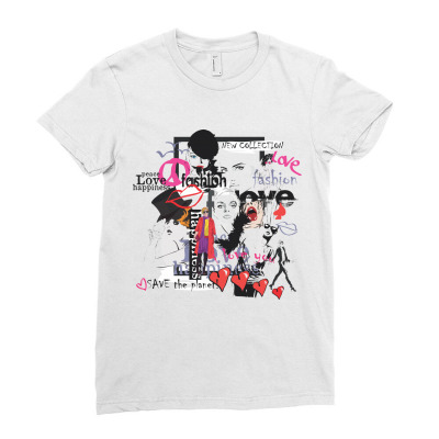 Street Fashion, Girls Ladies Fitted T-shirt Designed By Estore
