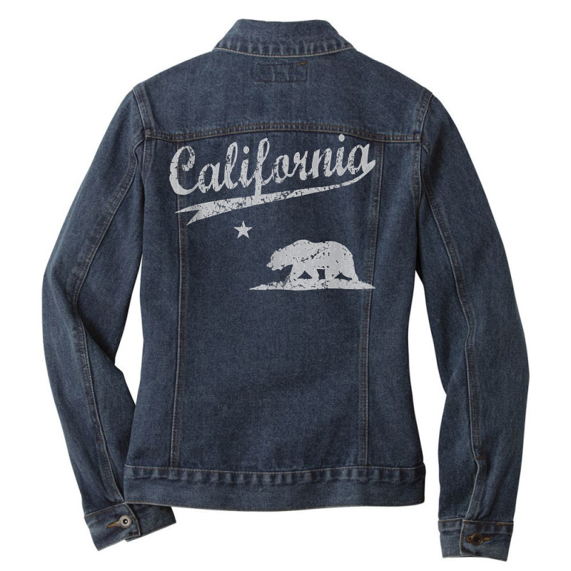 California Republic Flag Vintage Distressed Men Women Kids Tank Top Ladies Denim Jacket by franceskagilland | Artistshot