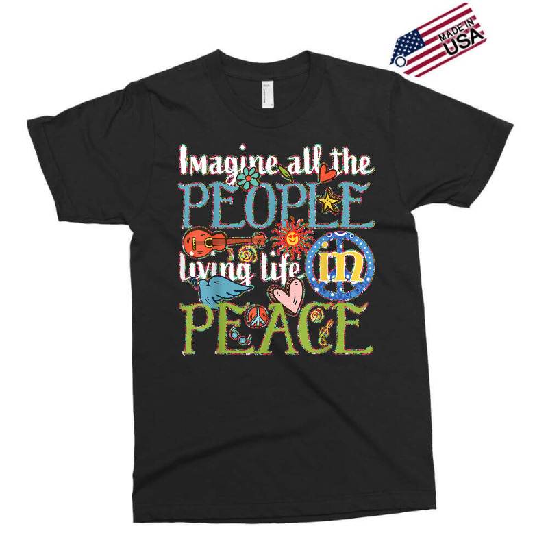 Imagine All The People Living Life In Peace T Shirt Exclusive T-shirt by tandonwelters | Artistshot